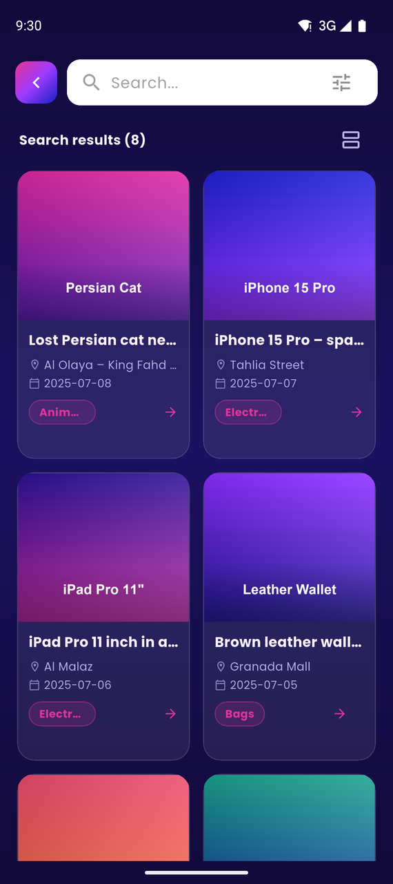 Findlly search and filters